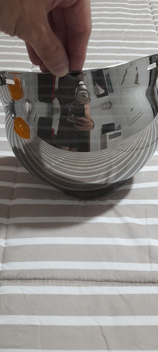 Visera burbuja cromada retro