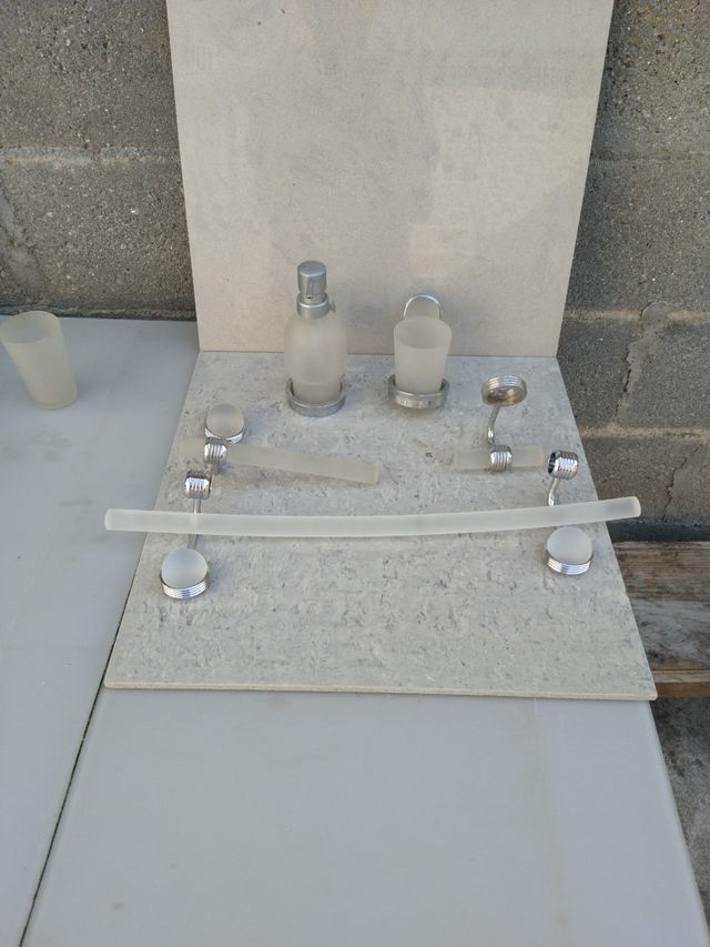 Juego baño cristal Jalon - 6 piezas