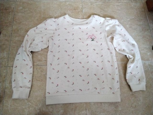 Sudadera niña flores - Talla 12A