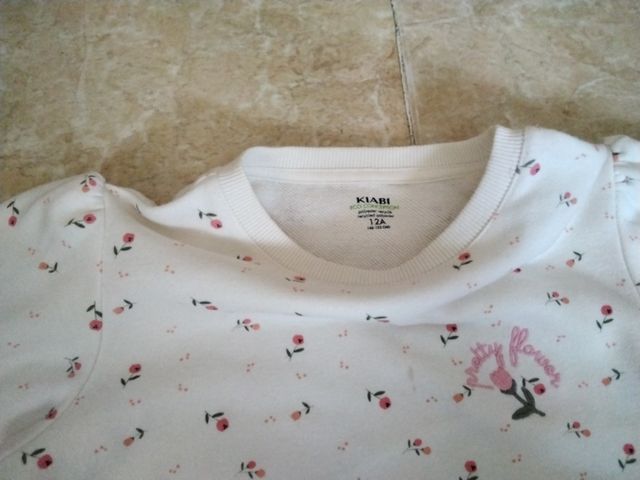 Sudadera niña flores - Talla 12A