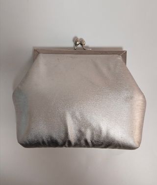Bolso fiesta plateado metalizado