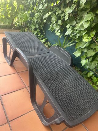 Tumbona jardín - Negra