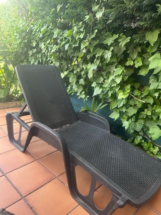 Tumbona jardín - Negra