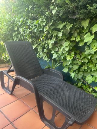 Tumbona jardín - Negra