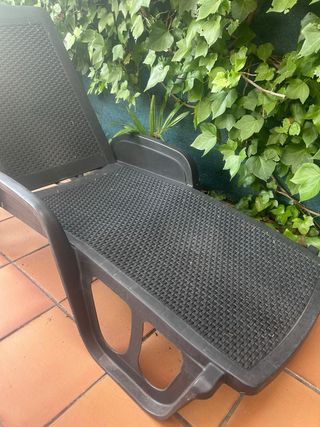 Tumbona jardín - Negra