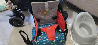 BEBÉ: Cuna,carrito,mochila y pañuelos porteo..