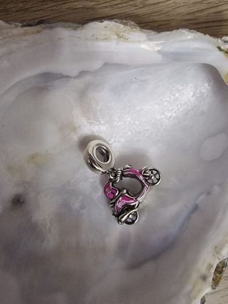 Charm compatible con pulseras Pandora- Vespa rosa