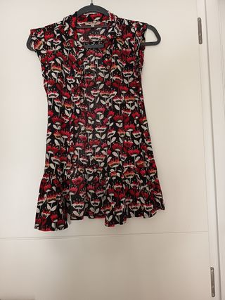 Camiseta MAIZ flores roja negra T-14/XS-S