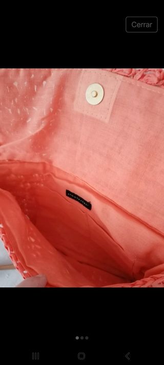Bolso bandolera tejido naranja