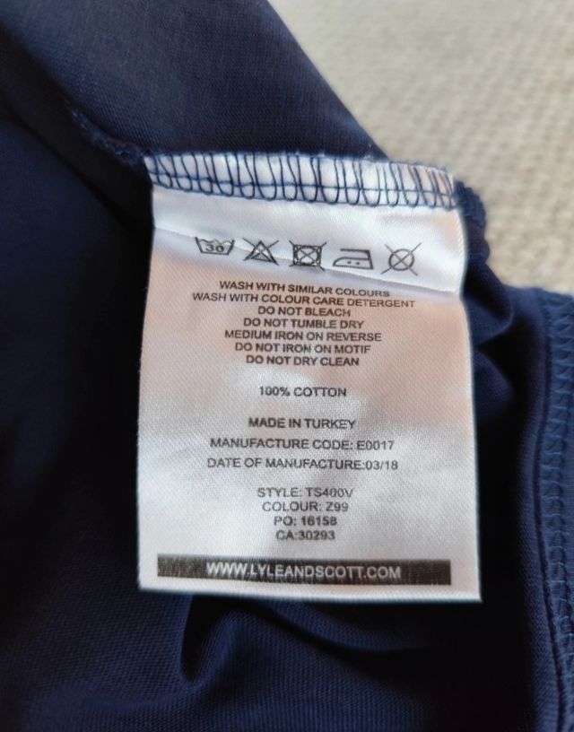 T-shirt Lyle & Scott blu tg.S