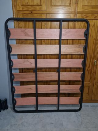 Somier metálico 150cm - Gris/Negro