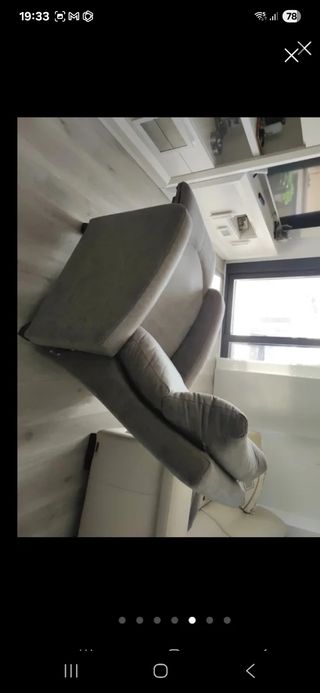 Sillón reclinable gris