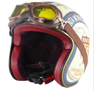 Oferta!! Casco moto 3/4 Estilo Retro Vintage