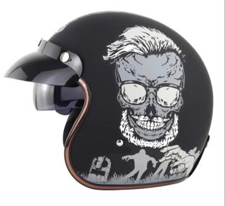 Oferta!! Casco moto 3/4 Estilo Retro Vintage