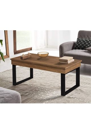 Mesa centro elevable -madera&metal