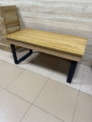 Mesa centro elevable -madera&metal