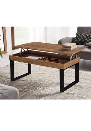 Mesa centro elevable -madera&metal