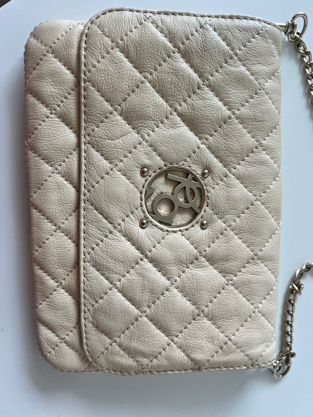 Bolso Purificación García acolchado beige