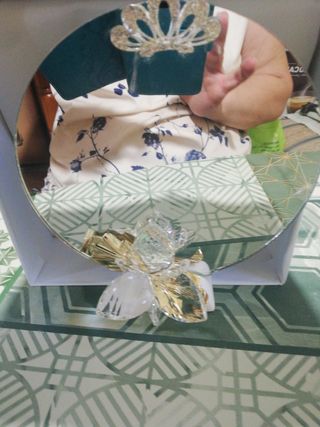 Specchio rotondo soprammobile