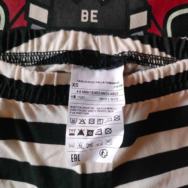 Pigiama Benetton bimbo 4-5 anni in cotone