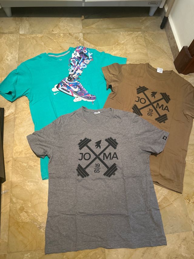 3 Camisetas M - Joma y Nike