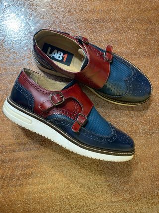 Mocassini blu e rossi uomo