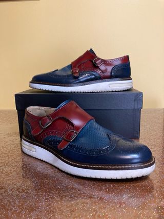 Mocassini blu e rossi uomo