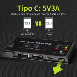 Placa Solar Allpower SP002 21W con batería 10000mA