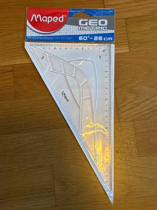 Regla Geo Metric Maped 60º-26cm