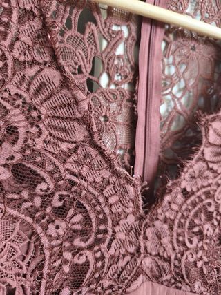 Vestido evento color teja 