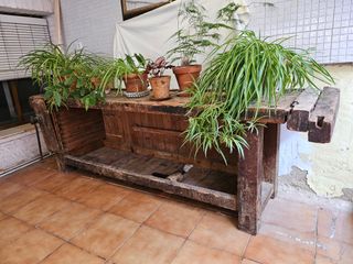 Banco trabajo antiguo madera