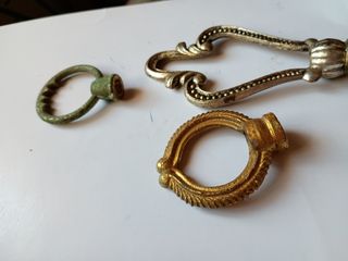 3 enganches bronce lámpara techo