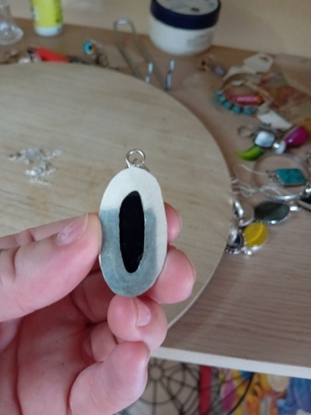 Collana Opale naturale celeste multicolore Argento