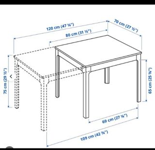 Mesa comedor extensible - madera