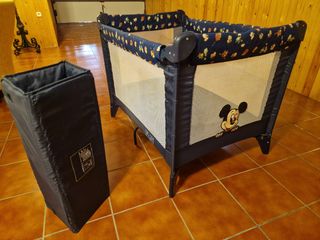 Cuna viaje Mickey Mouse + colchoneta
