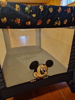 Cuna viaje Mickey Mouse + colchoneta