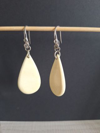 Pendientes vintage plata y material noble muy buen