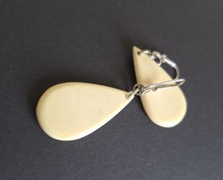 Pendientes vintage plata y material noble muy buen