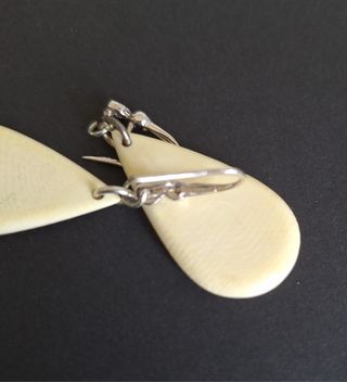 Pendientes vintage plata y material noble muy buen