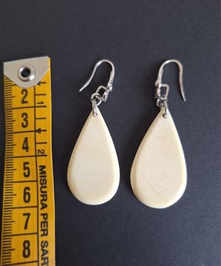 Pendientes vintage plata y material noble muy buen