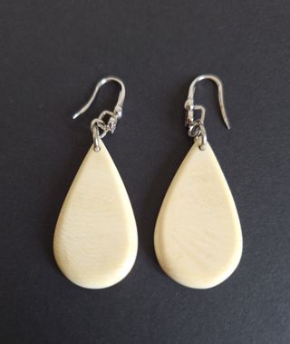 Pendientes vintage plata y material noble muy buen