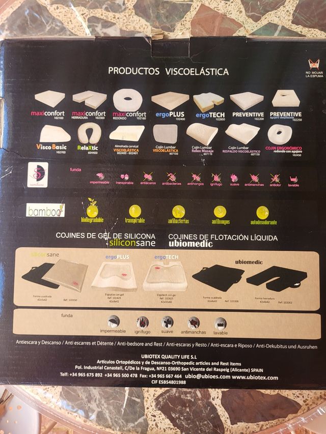 Cojín antiescaras Qbio - Antidecúbito