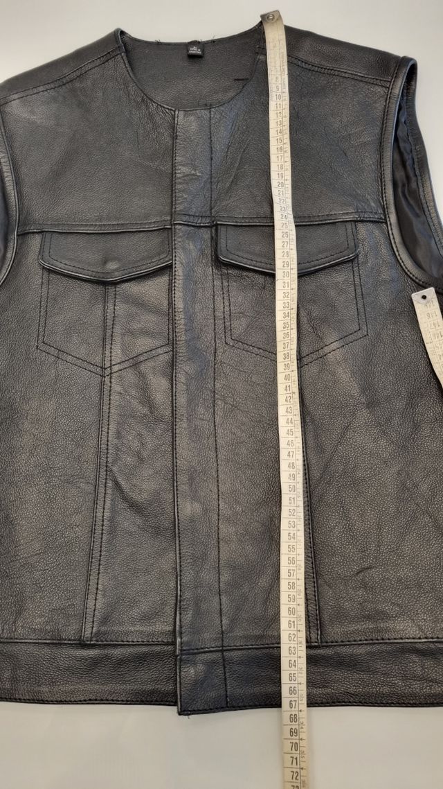 Gilet pelle SOA nero tg L in VERA PELLE 