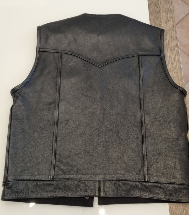 Gilet pelle SOA nero tg L in VERA PELLE 