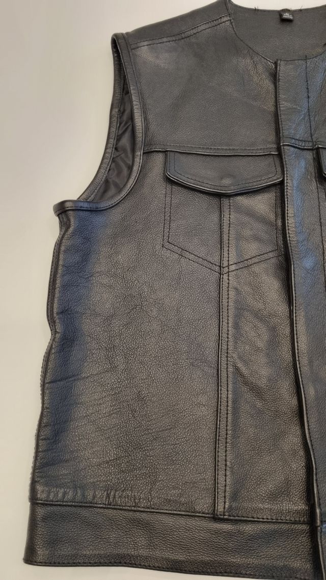 Gilet pelle SOA nero tg L in VERA PELLE 