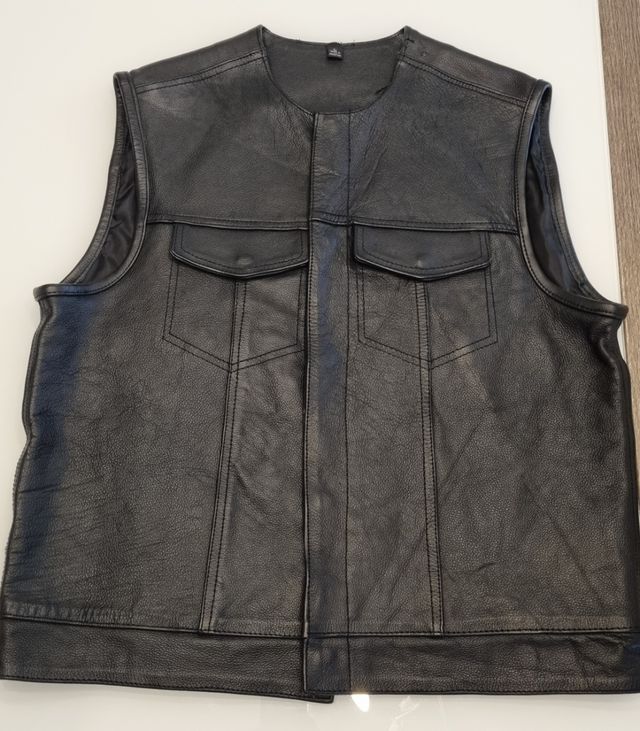 Gilet pelle SOA nero tg L in VERA PELLE 