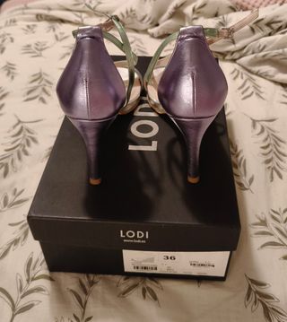Sandalias LODI Plata-Morado