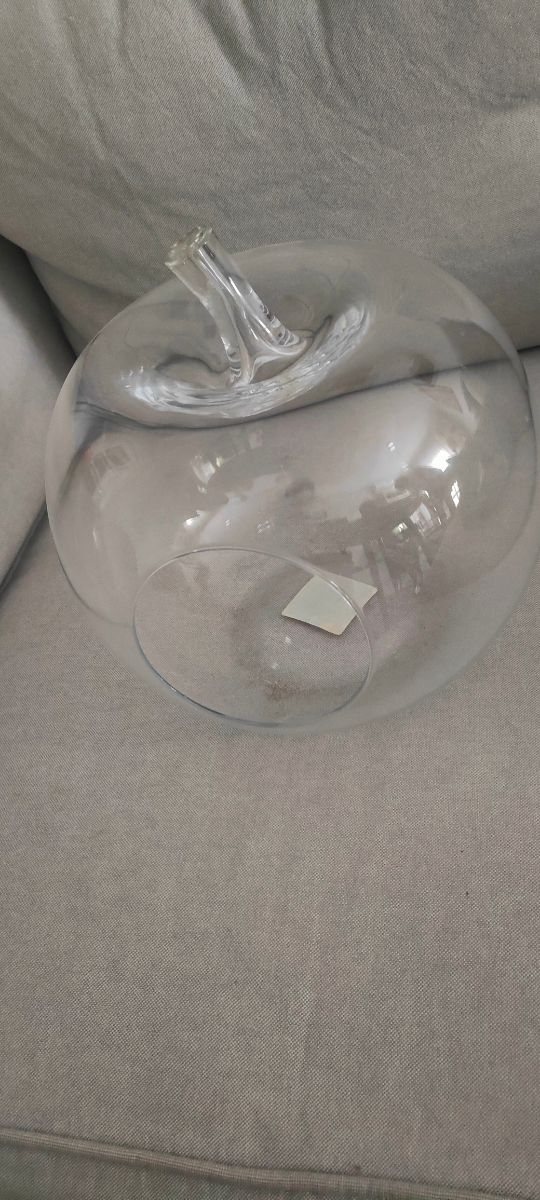 Centro de mesa manzana cristal
