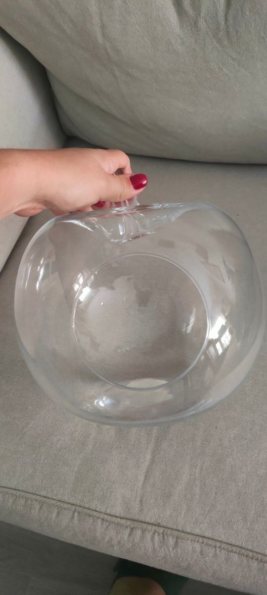 Centro de mesa manzana cristal