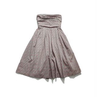 Acne Jeans/ Vestido strapless estampado floral T:S